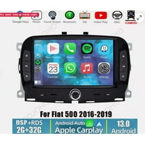 Car Stereo Radio Compatible for 2016-2019 Fiat 500,2 32 GB Car Radio Android 13 Car GPS Navigation 7-inch Touchscreen with Carplay and Android Auto Functions