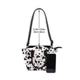 thumbnail image 5 of Single Shoulder Bag Rivet Bag 7.48×7.48×3.94in Removable Shoulder Belt Can Be Held Or Diagonal Across A Variety Of Matching Styles Simple Cow Print Pattern White Background, Pink And White_1, 5 of 6
