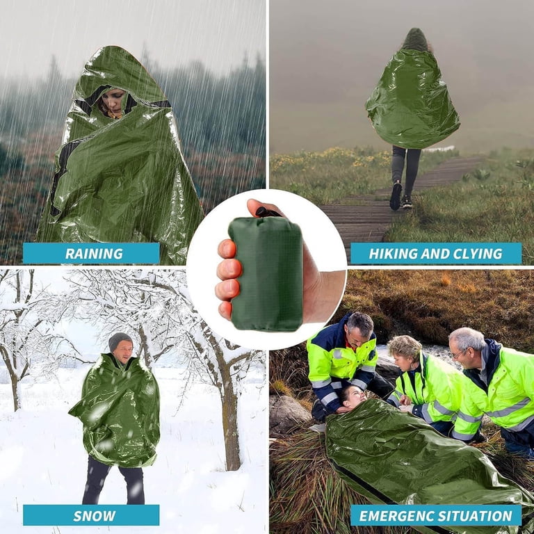 Portable Emergency Sleeping Bag – 84” X 36” Pocket-Size Survival Blanket, Waterproof & Heat-Retaining For Camping, Hiking & Outdoor Adventures (Orange)