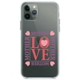 thumbnail image 1 of DistinctInk Clear Shockproof Hybrid Case for iPhone 13 Pro MAX (6.7" Screen) - TPU Bumper Acrylic Back Tempered Glass Screen Protector - Love Mother Hearts Pink Purple, 1 of 2