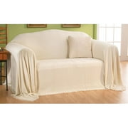 Home Trends Herringbone Loveseat and Sofa Slipcover, Natural