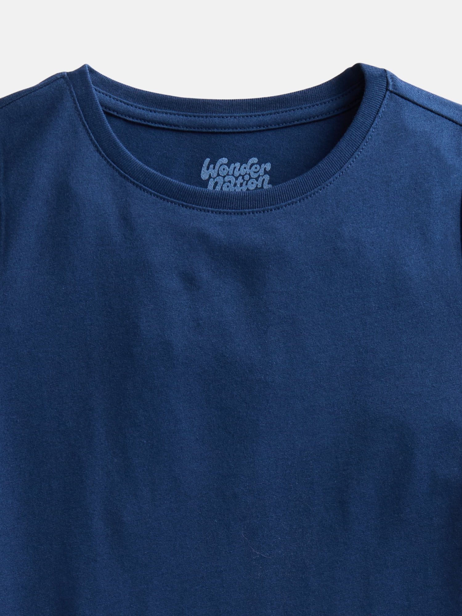Wonder Nation Girls Kid Tough Tee with Short Sleeves, Sizes 4-18 & Plus