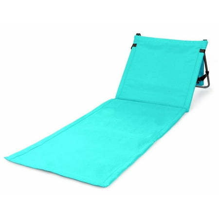 Portable Beach Mat Lounge Chair and Tote by Bo Toys (Plain Blue)