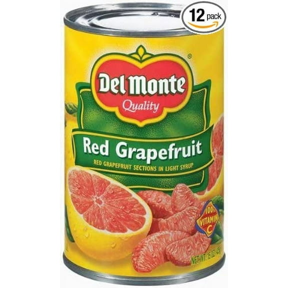 (12 Pack) Del Monte Red Grapefruit In Extra Light Syrup, 7 oz.