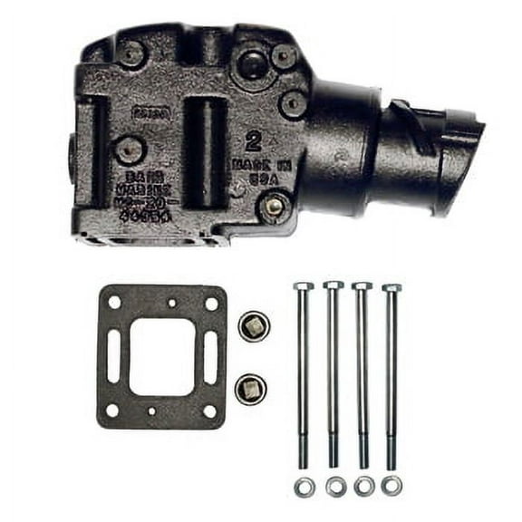 Exhaust Elbow Barr Mercruiser V6 V8 w/Center Rise 4" ID Hose 7º Dwn AnglePro #: 20-44354 X-Ref #: 807988A2