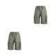 thumbnail image 3 of Sonducket Pantalones Cortos Casuales Con Múltiples Bolsillos Y Cintura Elástica Para Hombres Pantalones Cortos Casuales De Tela Y Cómoda. Verde l 2Conjunto, 3 of 6