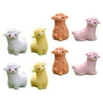 thumbnail image 2 of 8Pcs Mini Alpaca Figurines Miniature Resin Animal Figurine Landscape Mini Alpaca Decor, 2 of 7