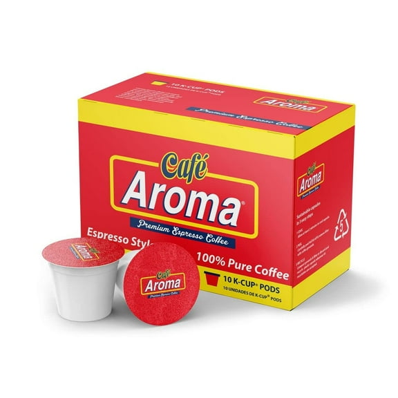Cafe Aroma Espresso Single-Serve Pods (60 Count) Compatible with Keurig K-Cup Brewers