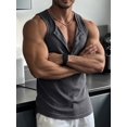 thumbnail image 6 of Men'S Tank Tops Sleeveless V Neck Workout Muscle Gym Athletic Shirts Casual Summer Tee Dark Gray S, 6 of 8