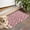 Brown and Pink Leopard Print, variant on Black and Orange Leopard Print Washable Non Slip Indoor Door Mat, Decorative Entry Rug for Entrance, Bedroom, Kitchen, Bathroom, 20"x32"