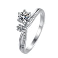 thumbnail image 4 of Anillo de plata de ley S925 con diamante de 1 quilate, anillo de diamantes para mujer, propuesta de boda, pareja, anillo de boda de moissanita, 4 of 5