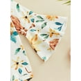 thumbnail image 6 of Cenuakty Infant Girls Romper and Headband, Flower/ Cactus Print Long Flared Sleeves Round Neck Jumpsuit, 6 of 7