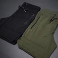 thumbnail image 3 of Men'S Solid Gym Workout Shorts Bodybuilding Running Fitted Training Jogging Short Pants With Zipper Pocket Weightlifting Bodybuilding Shorts black L, 3 of 5