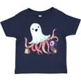 thumbnail image 3 of Inktastic Cute Ghost Octopus Trick or Treating with Bat Boys or Girls Toddler T-Shirt, 3 of 5