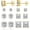 B-Yellow Gold Plated Stainless Steel, variant on 6 Pairs Stud Earrings Set 3mm/5mm/7mm Princess & Round Cubic Zirconia Earrings Hypoallergenic 316L Surgical Stainless Steel CZ Earrings for Women Men