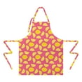 thumbnail image 2 of Yellow Lemon Fruit Slices Pink Pattern Apron-Garden Aprons for Women with Pockets-Cotton Linen Waterproof Kitchen Cooking Gardening Aprons Adjustable for Kitchen,Cooking,BBQ and Salon 33x27 Inch, 2 of 7