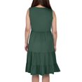 thumbnail image 5 of AGWOLF Summer Dresses for Women Sleeveless Tiered Sundress Casual U Neck Swing Dress Beach Vacation Outfits Green XL, 5 of 7