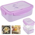 thumbnail image 1 of Fiambrera Ensalada, Fiambrera Infantil 1400 Ml, Fiambrera Infantil Adulto, 3 Compartimentos, Fiambrera Infantil Con, 1 of 5