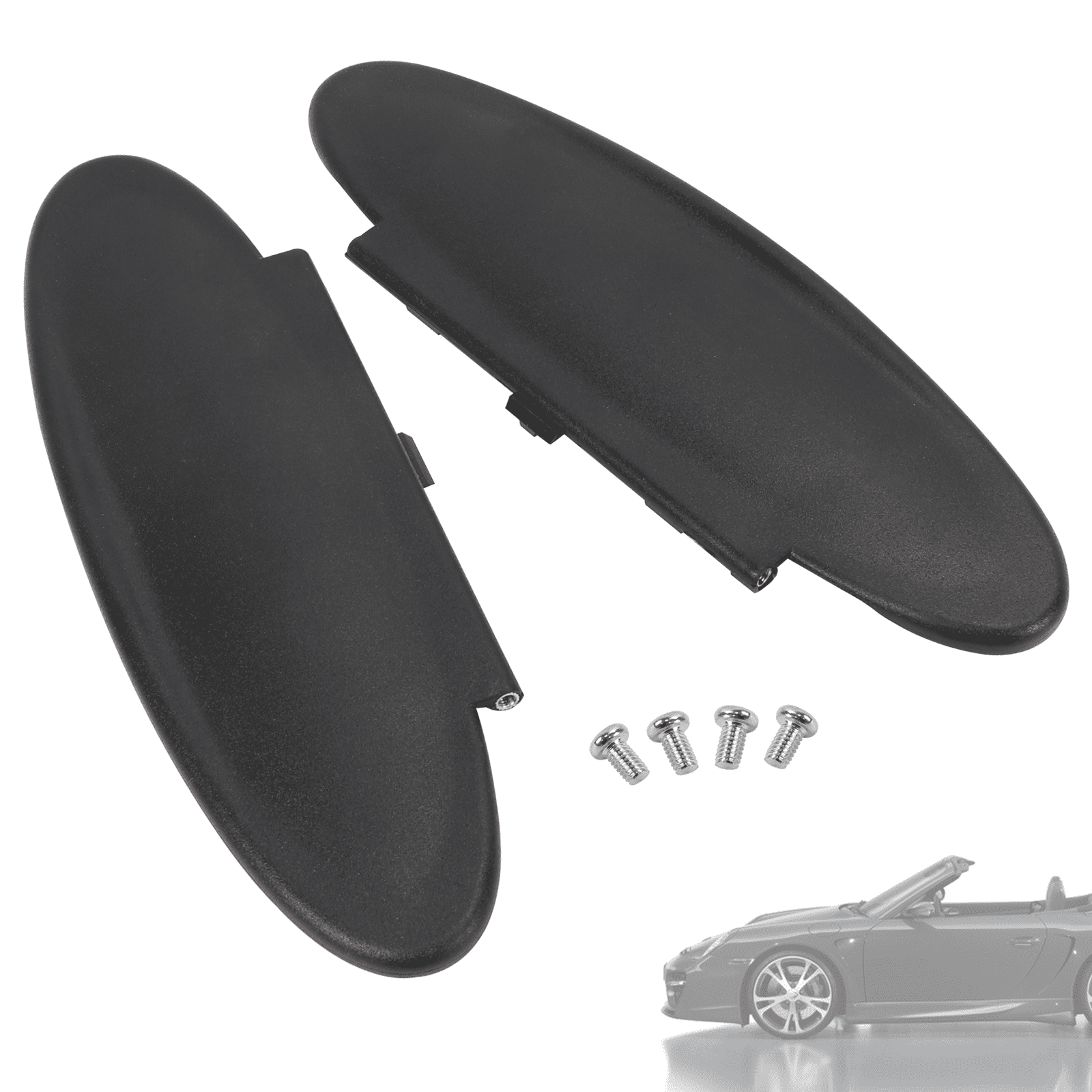 MFC 2Pcs Sun Visor Mirror Cover Cap Compatible with for Porsche