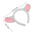 thumbnail image 4 of ColoMX 2 diademas con orejas y cuernos de oveja, diadema de peluche de cabra, accesorios para disfraz de cordero, suministros para fiestas de cumpleaños y cosplay, color blanco, 4 of 8