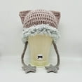 thumbnail image 5 of Grunge Emo Clothes Accessories Cute Cat Ear Hat Striped Crochet Y2k Beanie,One Size, 5 of 5