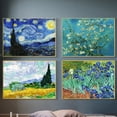 thumbnail image 2 of Póster de obra maestra de Van Gogh, póster abstracto de noche estrellada con flores de almendro en el jardín, póster de arte de pared, impresiones de pintura en lienzo, 2 of 5