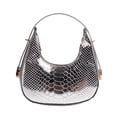 thumbnail image 1 of Bolsa de moda para mujer hobo en forma de U con patrón de cocodrilo para informal (Plata) Tmvgtek Para Estrenar, 1 of 9