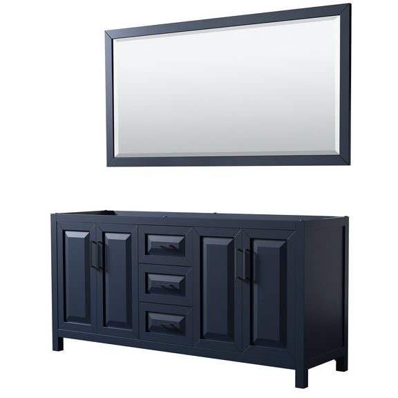 Wyndham Collection Wcv252572dcxsxxm70 Daria 71" Double Free Standing Vanity Cabinet - Dark
