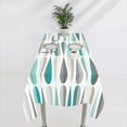 thumbnail image 6 of Modern Abstract Tablecloth, Retro Mid Century Green Geometric Drop Shapes Table Cloth for Home Restaurant Kitchen Picnic Party Decor, Rectangle(60x102in), 6 of 6
