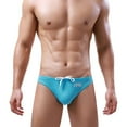 thumbnail image 1 of Men\\\'s Brief Cut Low Rise Bikini Brief Swimming Trunks Swim Brief Beach Wear Sky Blue, 1 of 9