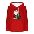 thumbnail image 6 of Roncen Christmas Fleece Hoodies for Women Fuzzy Oversized Hoodie with Pockets Casual Pullover Hooded, 6 of 7