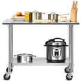 thumbnail image 3 of Spaco Stainless Steel Commercial Kitchen Prep & Work Table, Stainless Steel Table for Restaurant, Home and Hotel, 3 of 9