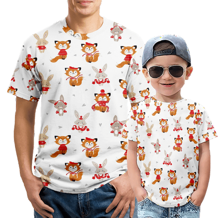 

KONEW Shirts for Men Easter Rabbit Print Men Shirts Novelty Adult Kids Clothes