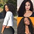 thumbnail image 3 of Peruvian Curly Human Hair Wig Glueless Lace Front Human Hair, 3 of 6