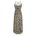 thumbnail image 4 of Leutsin Femmes Asymétrique Maxi Plus Size Maxi Robes Casual V Cou Été Floral Sans Manches Plus Size Maxi Plus Size Maxi Robes, 4 of 8