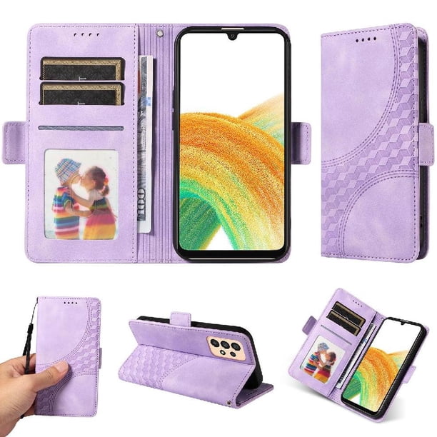 Funda GANGXUN para Samsung Galaxy A33 5G con diseño acolchado elegante, cuero PU, protección total y ajuste preciso
