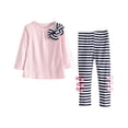 thumbnail image 4 of Baby Toddler Girls Clothes Sets Kids Long Sleeve Bow Shirts Tops Stripe Pants Fall Winter Outfits, 4 of 4