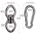 thumbnail image 4 of Cojinete giratorio SELEWARE Silent, 540 kg de capacidad, con mosquetones, 4 of 7
