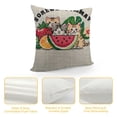 thumbnail image 4 of Orinice Cats Throw Pillow Cover Sweet Summer Fruit Cat Pillow Covers Pillowcovers Soft Double Side Print Sofa Linen Square Throw Pillowcover  for Living Room Bedroom Car Decor White, 4 of 5