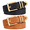 A:Black+Brown, variant on SUOSDEY Women Suede Belt Fashion Ladies Casual Leather Waist Belt for Jeans Dresses 2Pack