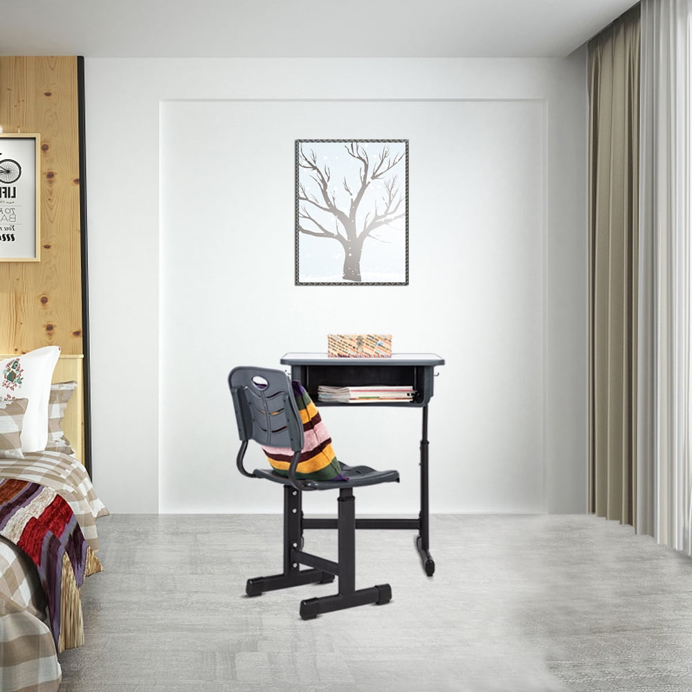 Child School Desk With Chair Urhomepro Height Adjule Ergonomic Toddler Storage Drawer And Hanging Hooks Student For Kids
