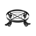 thumbnail image 1 of Rodamiento De Carga Rueda Universal Soporte De Flores Móvil Polea Baño De Pies De Hierro Forjado Rueda De Barril De Madera Toro De Pie Maceta Base Patio Planta Trípode Con Ruedas Methold HA024000-01, 1 of 6