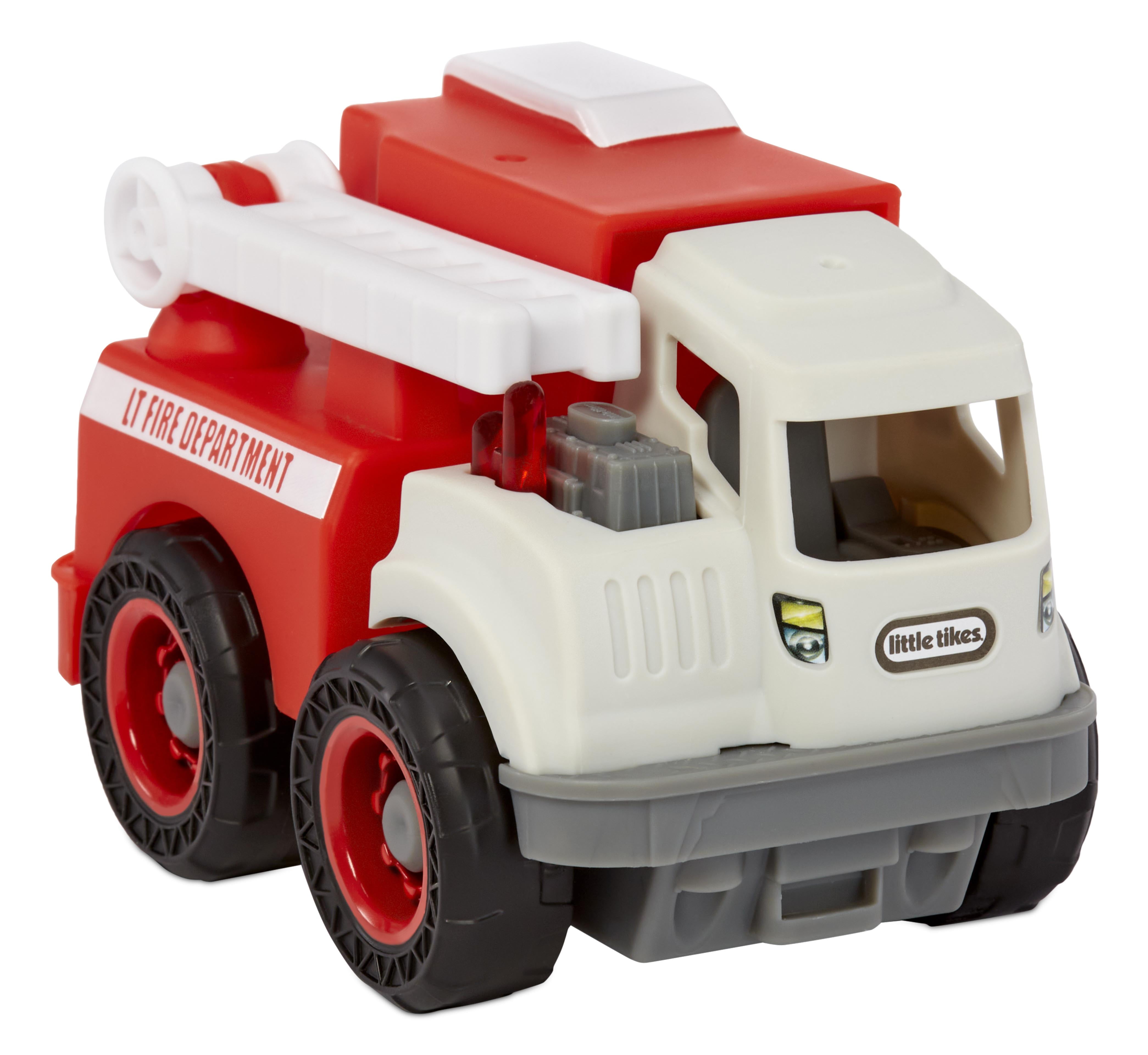 Little Tikes Dirt Diggers Mini Fire Truck Indoor Outdoor Multicolor Toy Car and Toy Vehicles for On the Go Play for Kids 2+