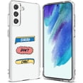 thumbnail image 1 of TalkingCase Slim Case Compatible for Samsung Galaxy S21 FE 5G (Fan Edition), Sorry Don't Care Print, Lightweight, Flexible, Soft, USA, 1 of 7