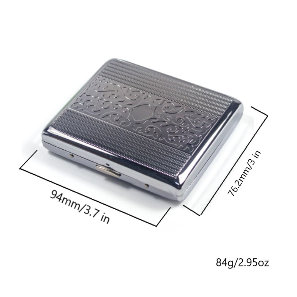 1pc Premium Metal Cigarette Case, Holds King Size