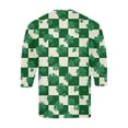 thumbnail image 6 of Men's St. Patrick's Day Shamrock Henley Shirt 3/4 Sleeve Clover Print Top, 6 of 7