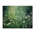 thumbnail image 3 of Designart "Green Wildflower Meadow Verdant Fields" Floral Print on Natural Pine Wood, 3 of 5
