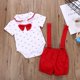 thumbnail image 2 of Gibobby Blusa Termica Mujer Trajes para niños pequeños Bebé corto + Ropa Manga Niños Pantalones Bebé 2PCS Conjunto Niños Trajes y conjunto（Rojo， 12 Meses), 2 of 5