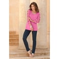 thumbnail image 3 of Roaman's Women's Plus Size Ultimate Lattice Sleeve Tee, 3 of 5