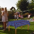 thumbnail image 5 of Event & Party 1 Piece 4th of July Party Tablecloth Disposable Decoration Independence Day Table Cover Memorial Day Decorations Stars and Stripes Plastic Tablecloth Military Patriot, 5 of 9